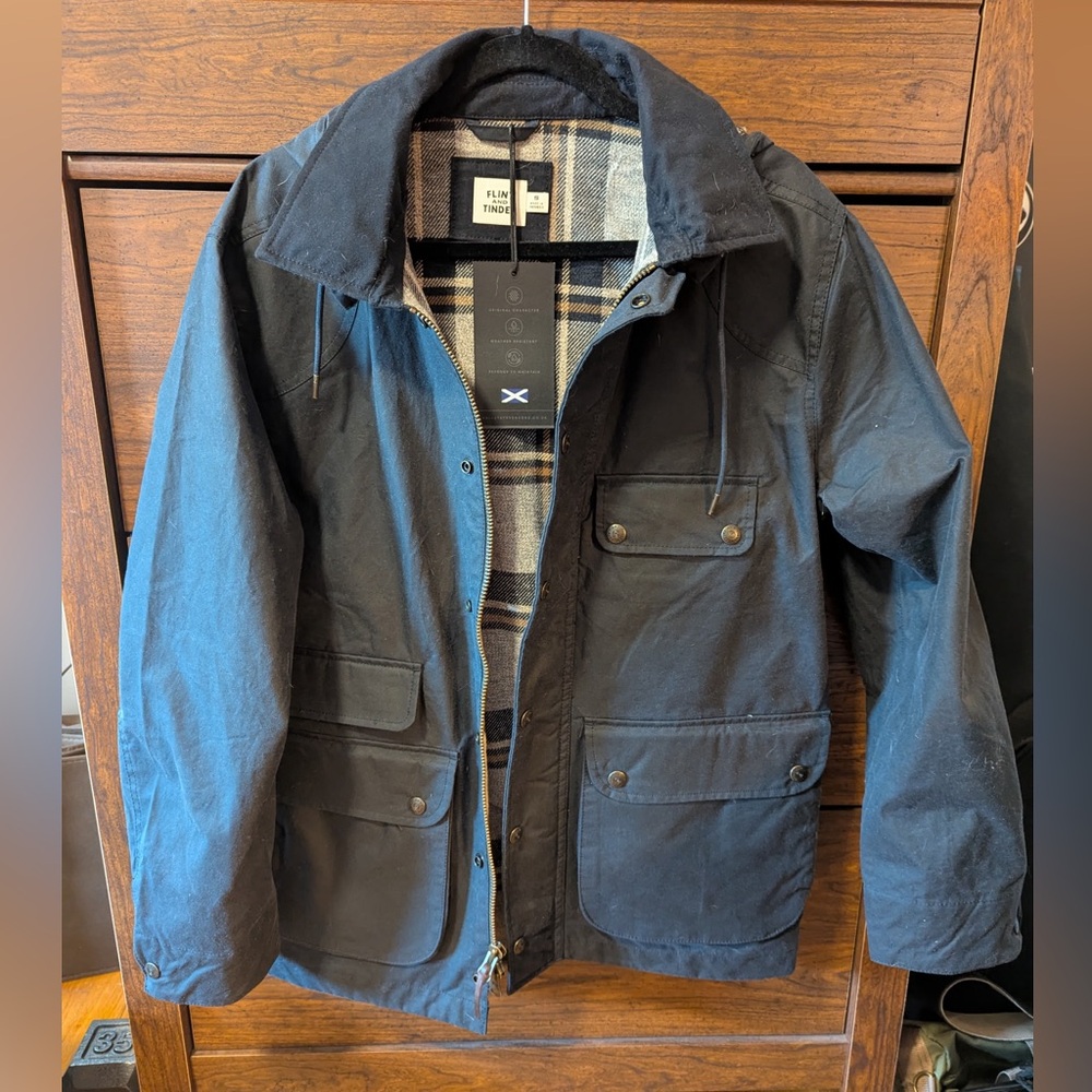 Flint and Tinder by Huckberry, flannel lined waxed jacket